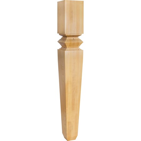 Hardware Resources 5" Wx5"Dx42"H Rubberwood Diamond Tapered Post P34-5RW